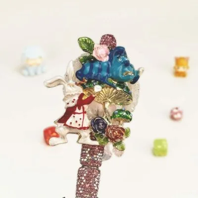 Alice White Rabbit Rhinestone Pen Vintage