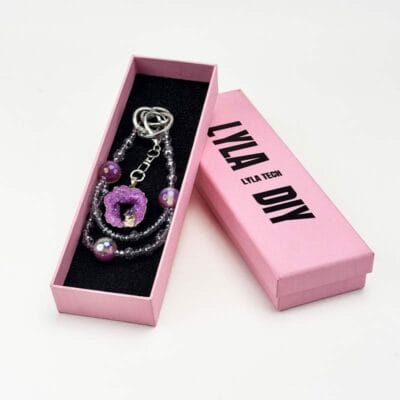 Amethyst Aura Charm DIY-Chain BagChain KeyChain - Image 4