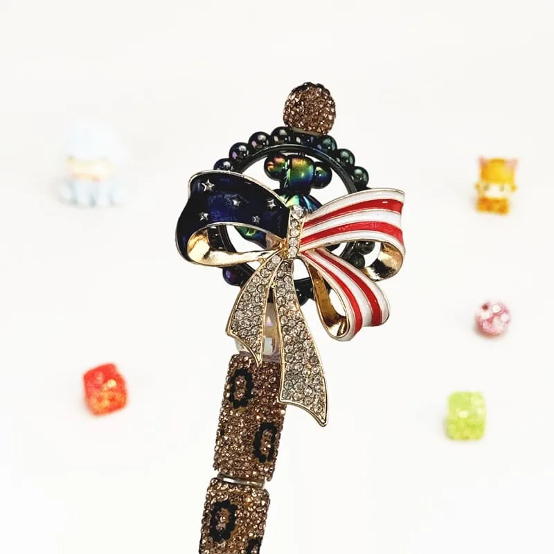 Bow Knot Rhinestone Pen Vintage - Image 1