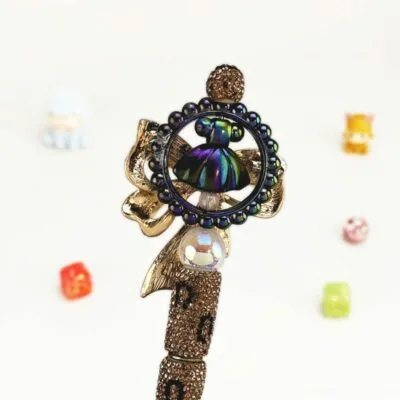 Bow Knot Rhinestone Pen Vintage - Image 2