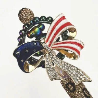 Bow Knot Rhinestone Pen Vintage - Image 3