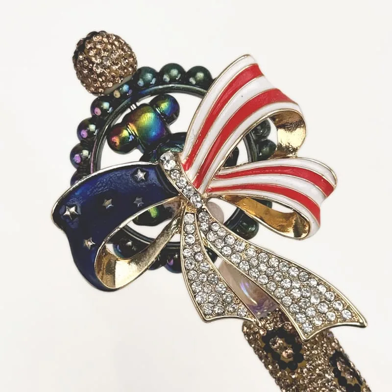 Bow Knot Rhinestone Pen Vintage - Image 3