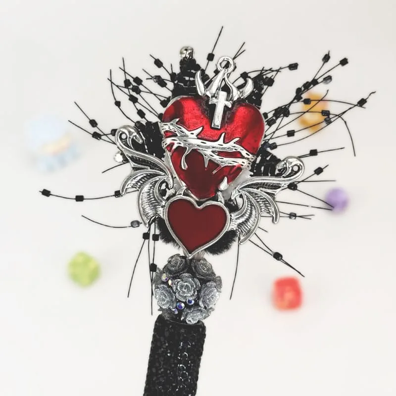 Eternal Heart Black Rhinestone Pen Vintage - Image 1
