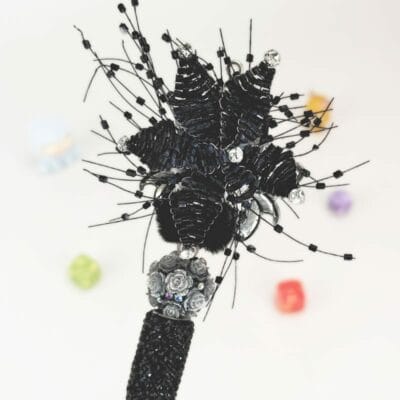 Eternal Heart Black Rhinestone Pen Vintage - Image 3