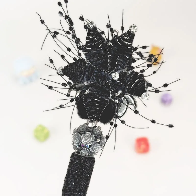 Eternal Heart Black Rhinestone Pen Vintage - Image 3