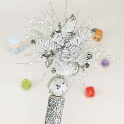 Eternal Heart White Rhinestone Pen Vintage - Image 3
