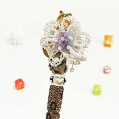 Fox Brown Rhinestone Pen Vintage - Image 3