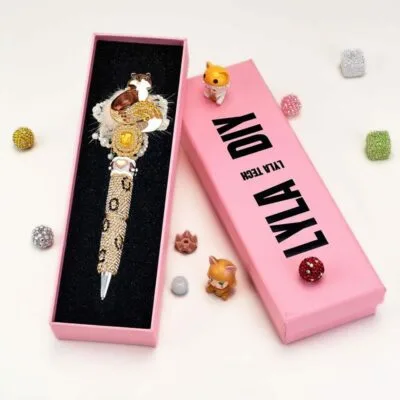 Fox Brown Rhinestone Pen Vintage - Image 5