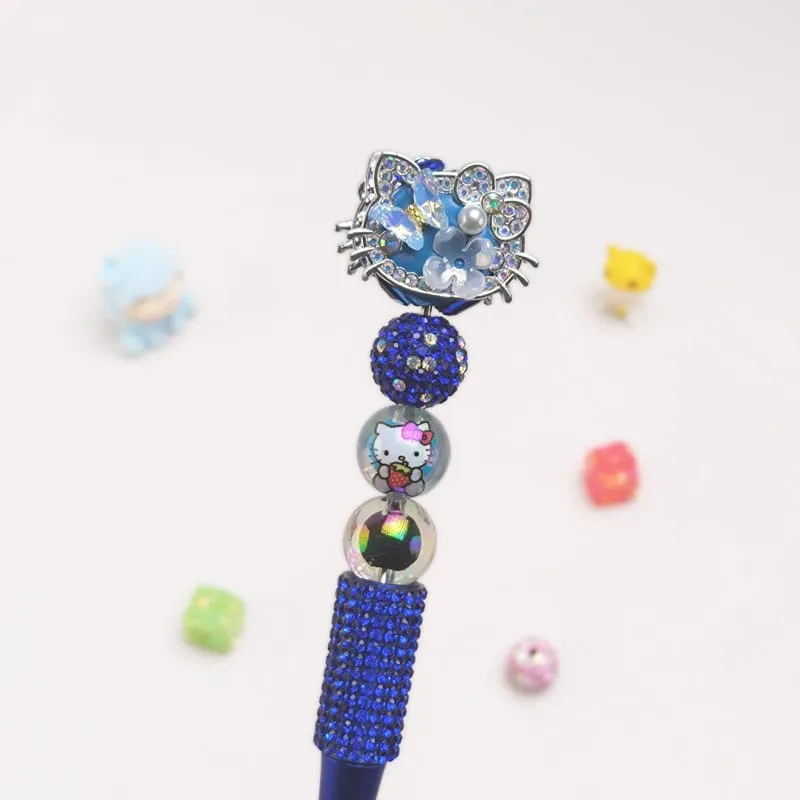 HelloKitty Blue Half Rhinestone Pen Sanrio A - Image 1