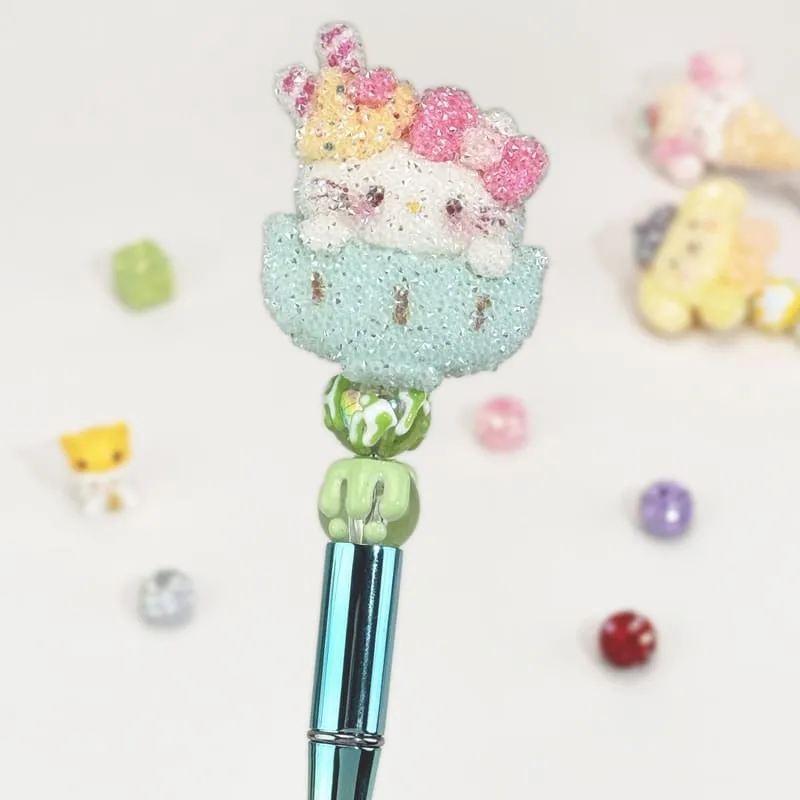HelloKitty Sweet Green Electricplating Pen Sanrio - Image 1