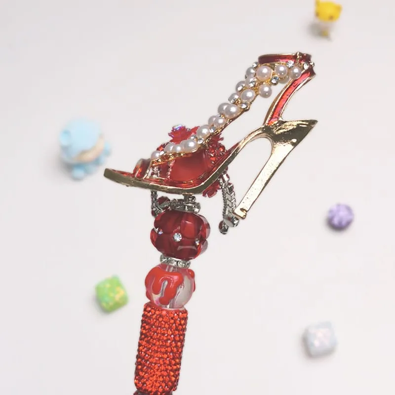 High Heels Red Rhinestone Pen Vintage - Image 1