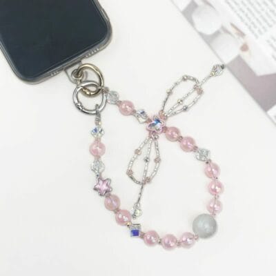 Chinese Lute Multi-functional Rhinestone Beaded Pen and Keychain - Image 3