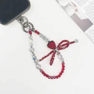 Venice Carnival Mask Multi-functional Rehinestone Beaded Pen and Keychain - Image 3