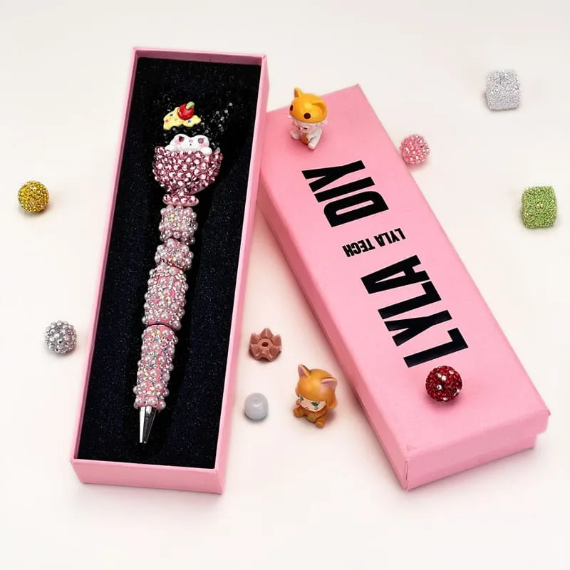 Kuromi Pink Beaded Pen Sanrio - Image 2