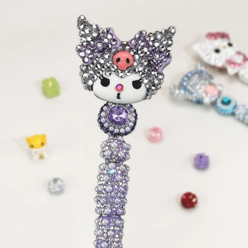 Kuromi Purple Beaded Pen Sanrio - Image 1