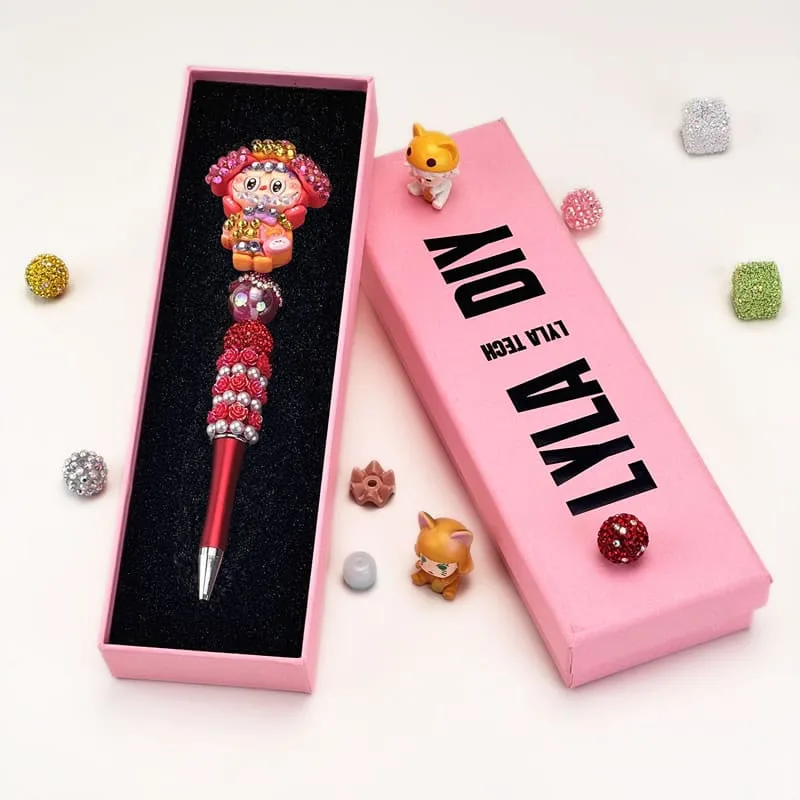 Labubu L1 Red Flowers Pen Popmart - Image 2