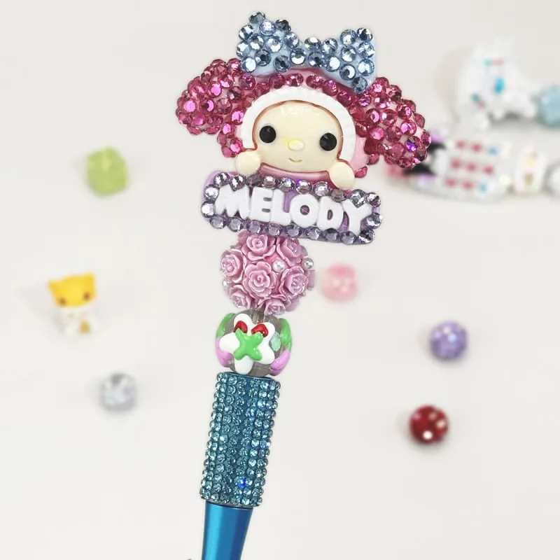 Melody Blue Half Rhinestone Pen Sanrio - Image 1