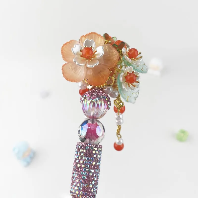Mickey Series Pink Multi-functional Rehinestone Beaded Pen and Keychain - Image 5