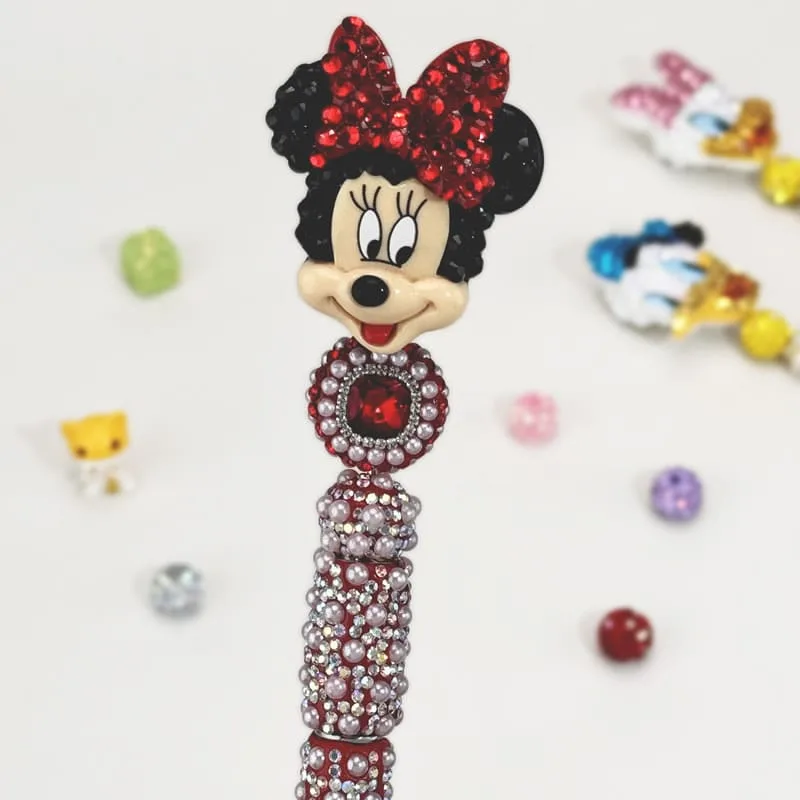 MinnieMouse Red Beaded Pen Disney - Image 1