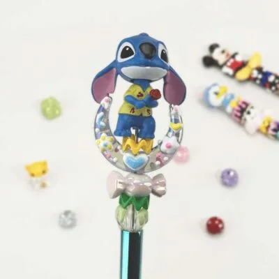 Stitch Moon Green Electricplating Pen Disney